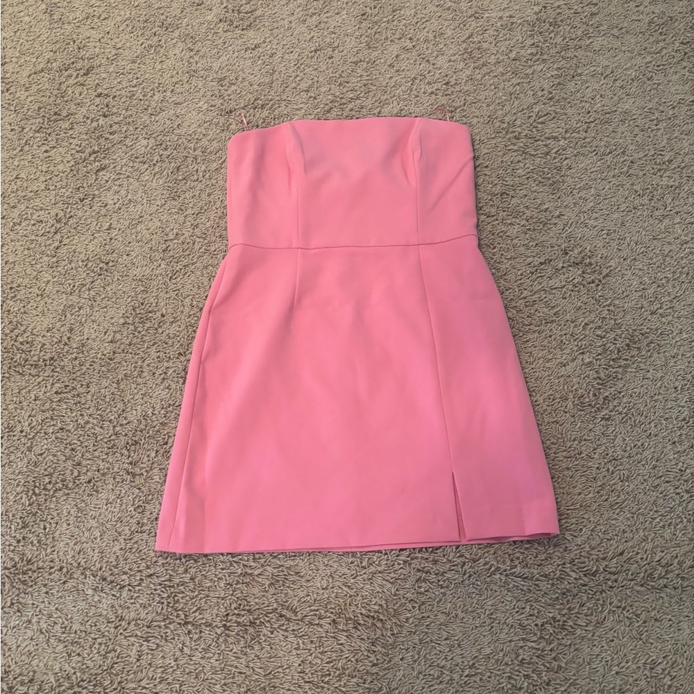French Connections Pink Strapless Dress